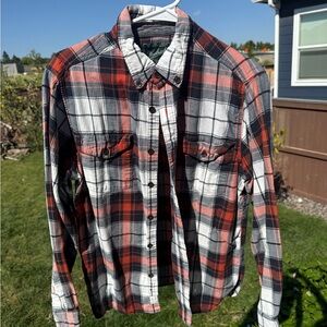 Woolrich Red and Black Plaid Casual Shirt
